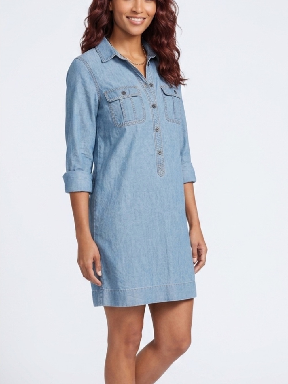 J. Crew in Light Blue Denim Dress